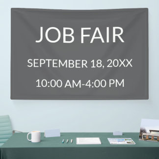 Job Fair Gray Banner