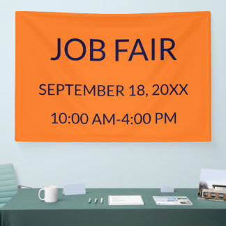 Job Fair Orange Banner
