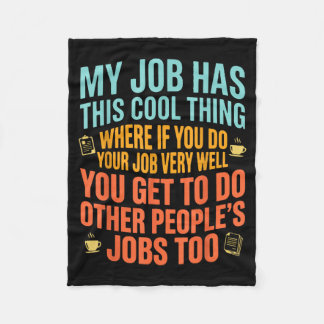 Job hat dieses coole Ding Lustiger Spruch Zitat Fleecedecke