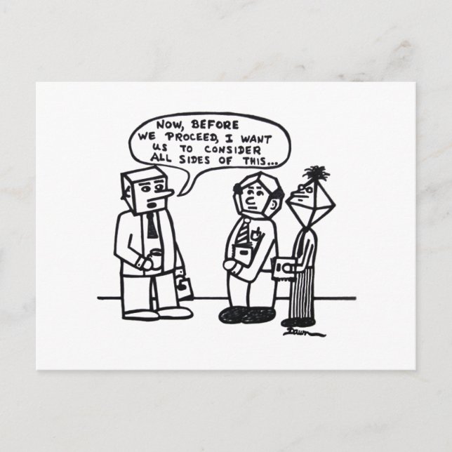 Job Spaß Cartoon Funny Joke Mehrseitige Leiter Postkarte (Vorderseite)