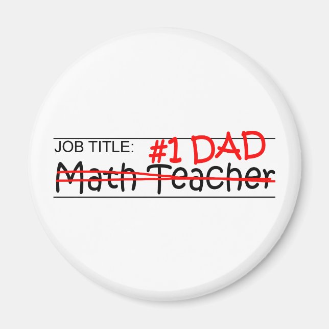 Job Vater Mathematiker Magnet (Vorne)
