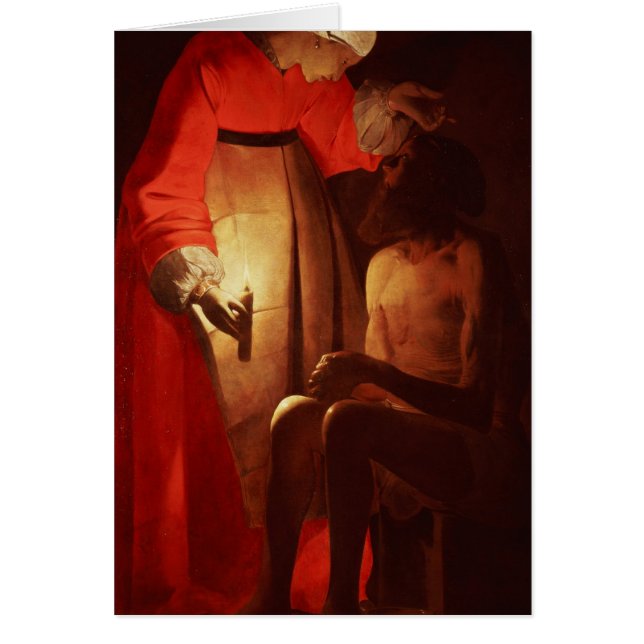 Job verspottet von seiner Ehefrau (Vorne)