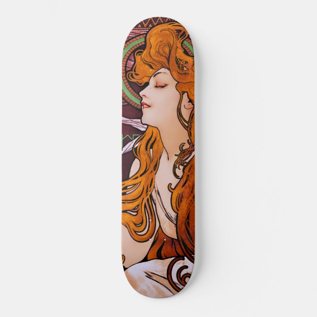 JOB von Alphonse Mucha Skateboard (Vorderseite)