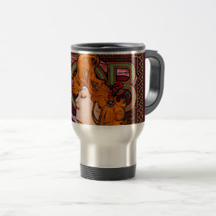 JOB von Alphonse Mucha Vintages Jugendstil-Kunstwe Reisebecher