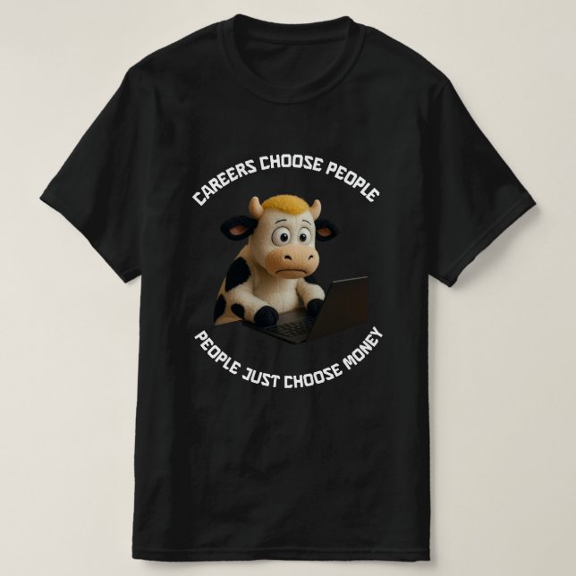 Job wählt den Menschen [CC-CatCow] T-Shirt (Design vorne)