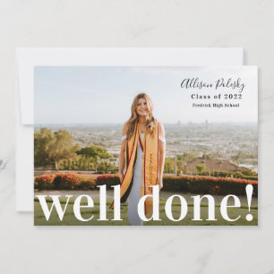 Job Well Done Abschluss Foto Class 2022 Ankündigung