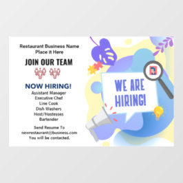 Jobs Jetzt einstellen Mitglied in unserem Team Cus Fensteraufkleber