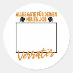 Jobwechsel Abschiedsgeschenk für Kollegen Runder Aufkleber