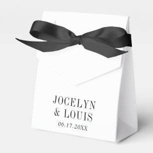 Jocelyn Black and White Modern Wedding Geschenkschachtel