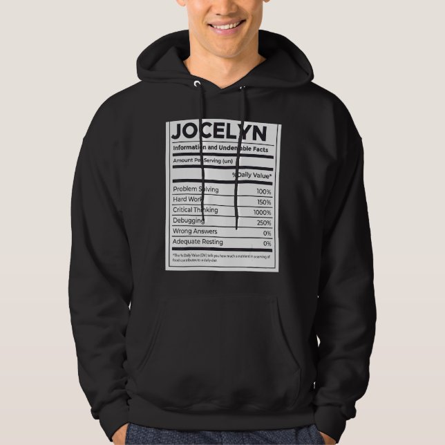 Jocelyn Nutrition Information Problem lösen Har Hoodie (Vorderseite)