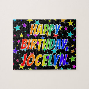 "JOCELYN" Vorname, Spaß "GLÜCKLICHER GEBURTSTAG" Puzzle