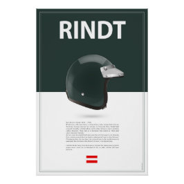 Jochen Rindt Helmet Poster