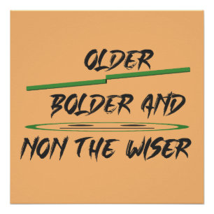 Jochnachricht über Altersgrafiken und Wörter Poster