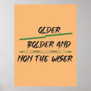 Jochnachricht über Altersgrafiken und Wörter Poster