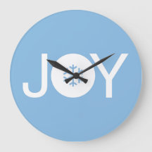 JoChristmas Blue Large Clock