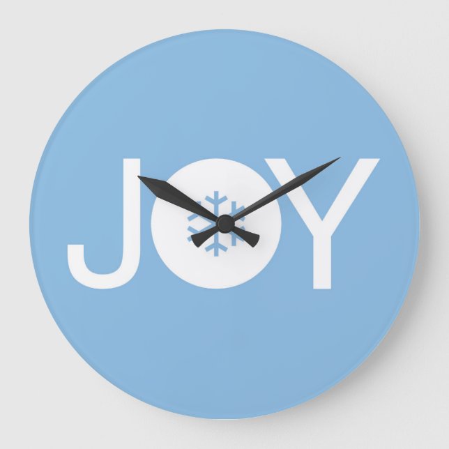 JoChristmas Blue Large Clock Große Wanduhr (Vorderseite)