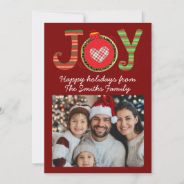 JoChristmas Family Snowflakes Pattern Feiertagskarte