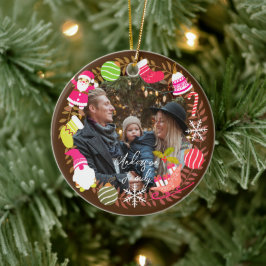 JoChristmas Foto Brown Keramik Ornament
