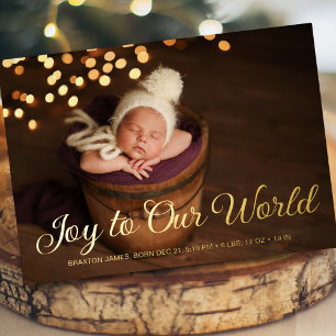 JoChristmas Foto Foil Baby Ankündigung