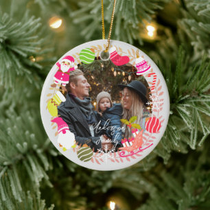 JoChristmas Foto Gray Keramik Ornament