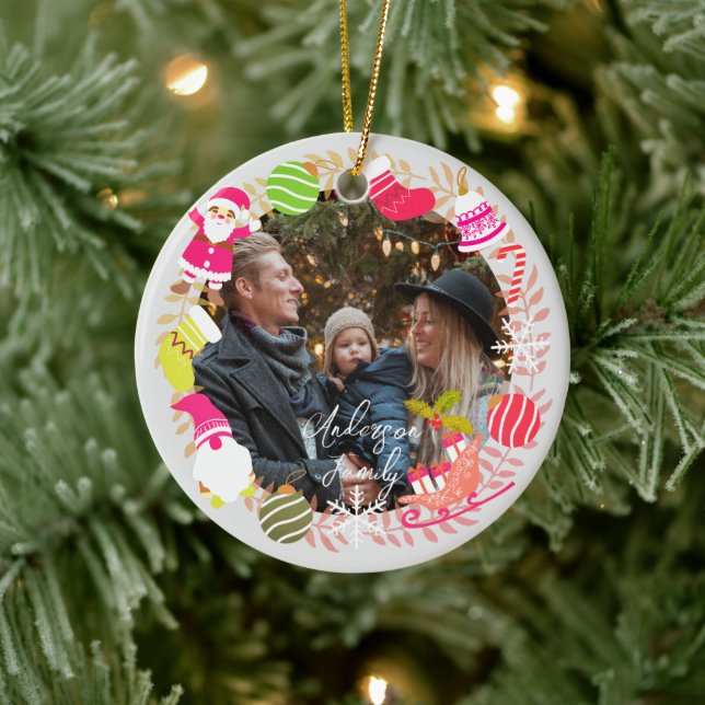 JoChristmas Foto Gray Keramik Ornament