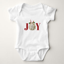 JoChristmas Sand Dollar Holly Berries Küste Baby Strampler