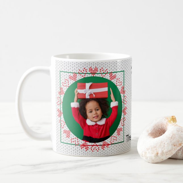 JoChristmas Sweater Foto Kaffeetasse (Mit Donut)