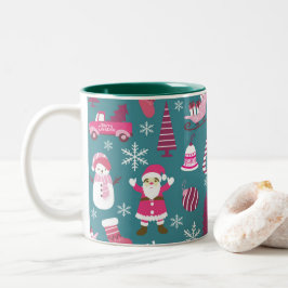 JoChristmas Turquoise Zweifarbige Tasse