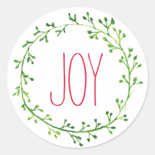 JoChristmas Wreath Typografy Quote Stickers