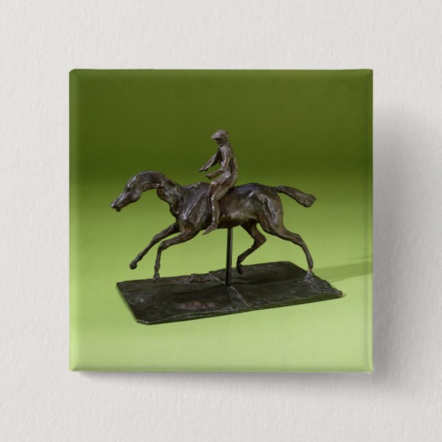 Jockey auf einem Pferd (Bronze) Button (Vorderseite)