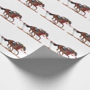 Jockey auf Racehorse Geschenkpapier