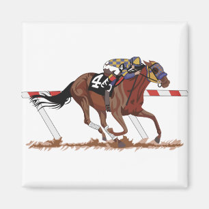 Jockey auf Racehorse Magnet