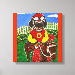 JOCKEY-DACKEL LEINWANDDRUCK
