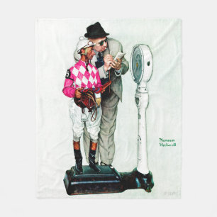 Jockey, der sich durch Norman Rockwell wiegt Fleecedecke