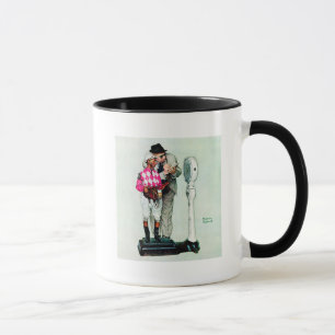 Jockey, der sich durch Norman Rockwell wiegt Tasse