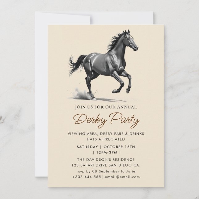 Jockey Race Horse Derby Party Einladung