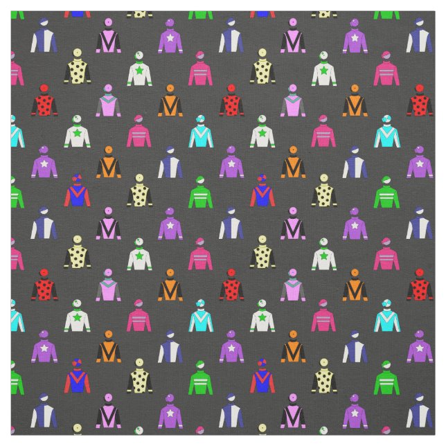 Jockey Silk Pattern auf Grau Stoff (Muster)