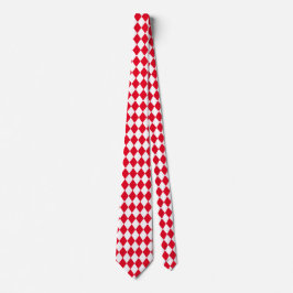 Jockey Silks Diamond Red und White Neck Tie Krawatte