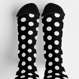 Jockey Silks Dots White on Black Derby Polka Dot Socken