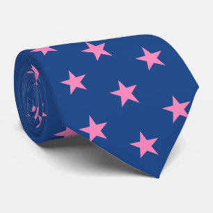 Jockey Silks French Blue mit Pink Stars Derby Krawatte