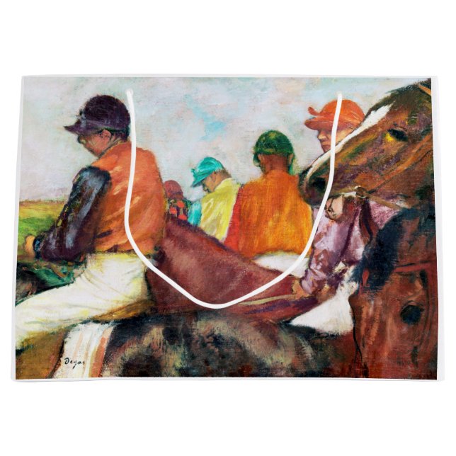 Jockey und Horse, Edgar Degas Große Geschenktüte (Vorderseite)