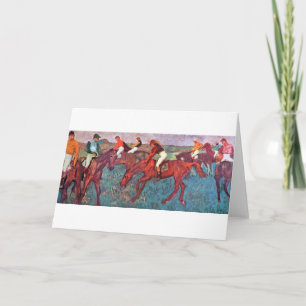 Jockey und Horse, Edgar Degas Karte