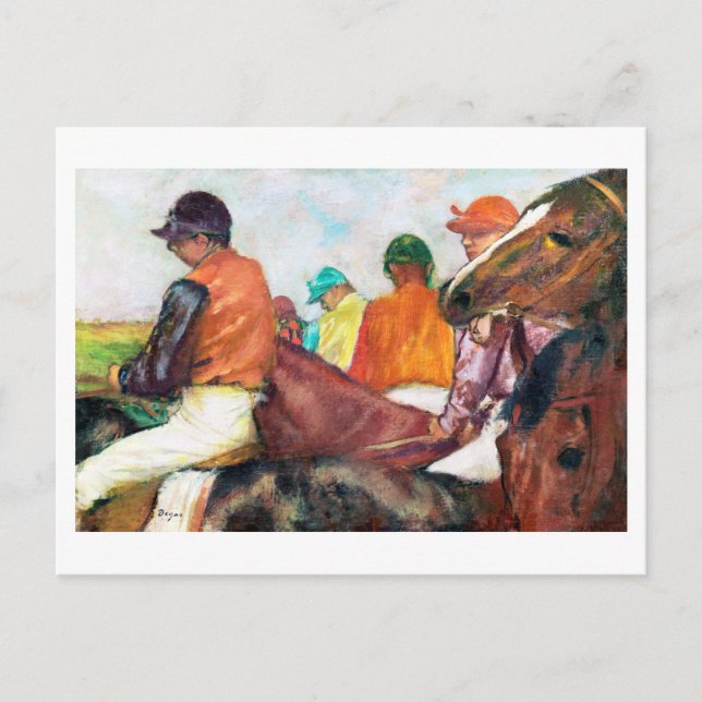 Jockey und Horse, Edgar Degas Postkarte (Vorderseite)