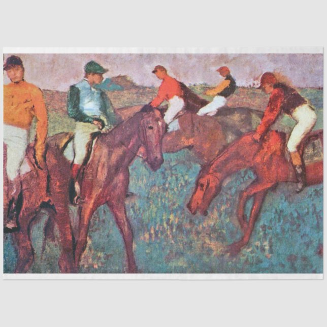 Jockey und Horse, Edgar Degas Seidenpapier (Vorderseite)