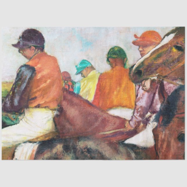 Jockey und Horse, Edgar Degas Seidenpapier (Vorderseite)