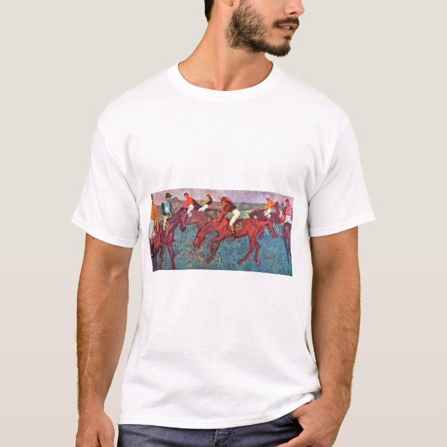 Jockey und Horse, Edgar Degas T-Shirt (Vorderseite)