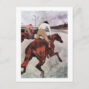 Jockey und Race Horse, Lautrec Postkarte