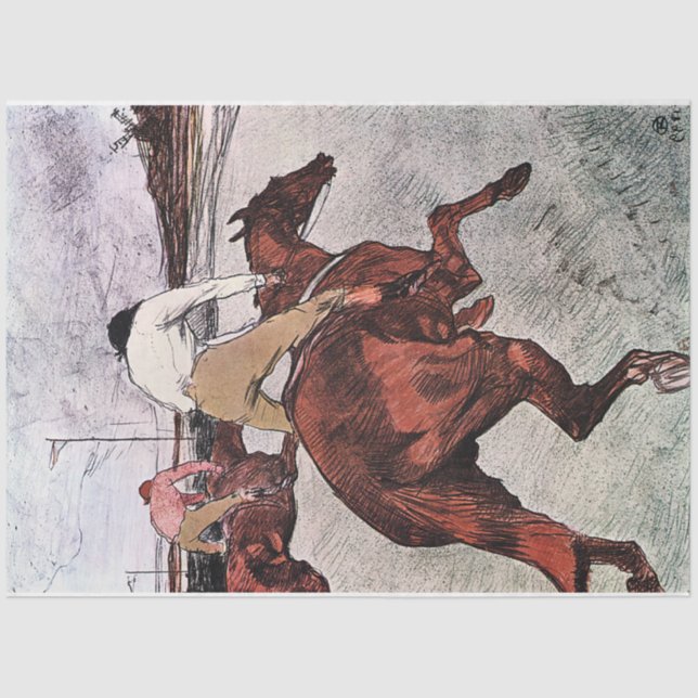 Jockey und Race Horse, Lautrec Seidenpapier (Vorderseite)