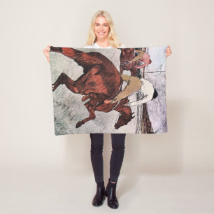 Jockey und Rennpferd, Lautrec Fleecedecke