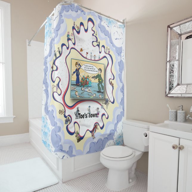 Jockey Underwear Shoot | Literal Wordplay Duschvorhang (Beispiel)